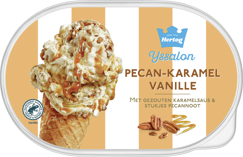Hertog Ijs pecan karamel vanille