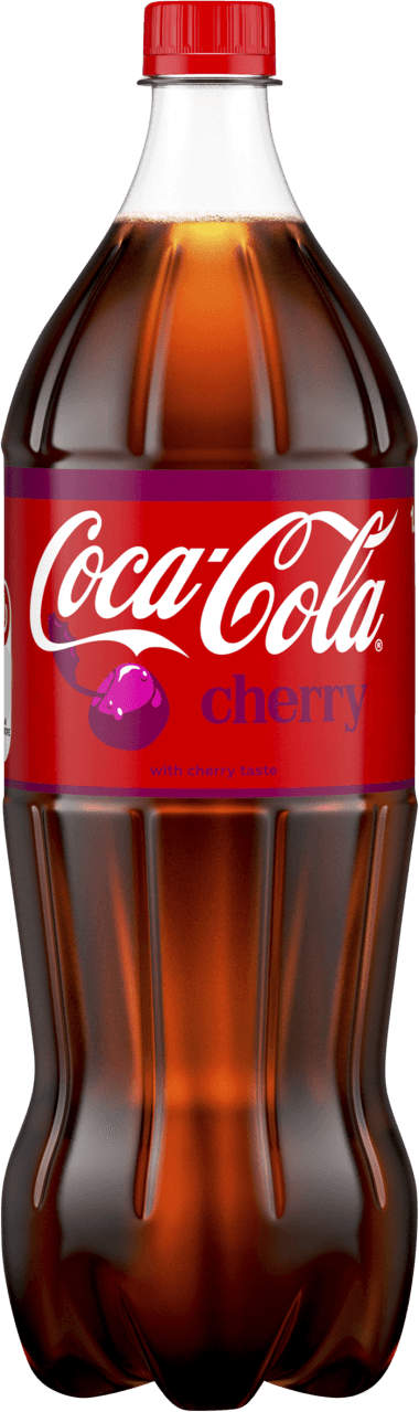 Foto van Coca-Cola Cherry op witte achtergrond