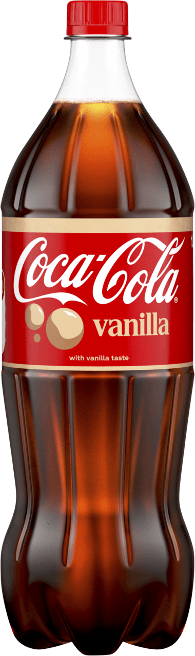 Foto van Coca-Cola Vanille op witte achtergrond