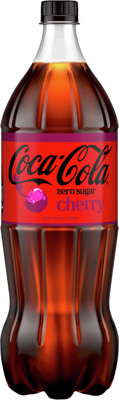 Foto van Coca-Cola Zero cherry op witte achtergrond