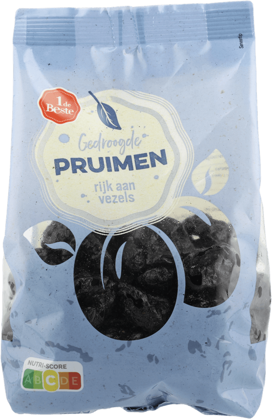 Foto van 1 de Beste Pruimen zonder pit op witte achtergrond