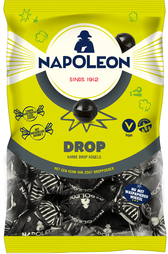 Foto van Napoleon Kogels drop op witte achtergrond