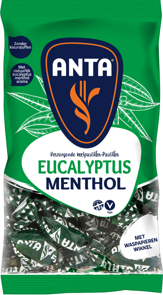 Foto van ANTA Eucalyptus menthol op witte achtergrond