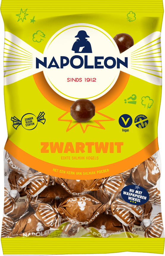 Foto van Napoleon Kogels zwart-wit op witte achtergrond