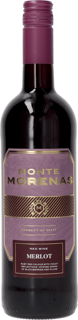 Foto van Monte Morenas Merlot op witte achtergrond