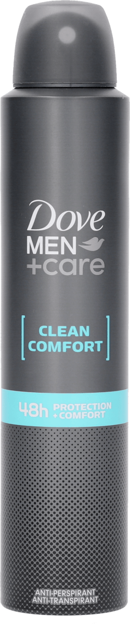 Foto van Dove Deospray men clean comfort op witte achtergrond