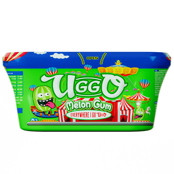 Foto van Uggo Melon gum op witte achtergrond