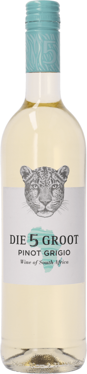 Foto van Die 5 Groot Pinot Grigio op witte achtergrond