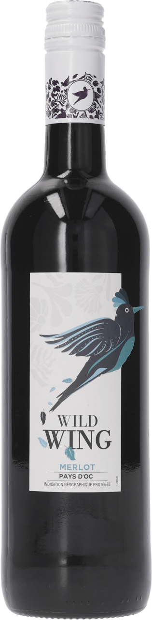 Foto van Wild Wing merlot op witte achtergrond