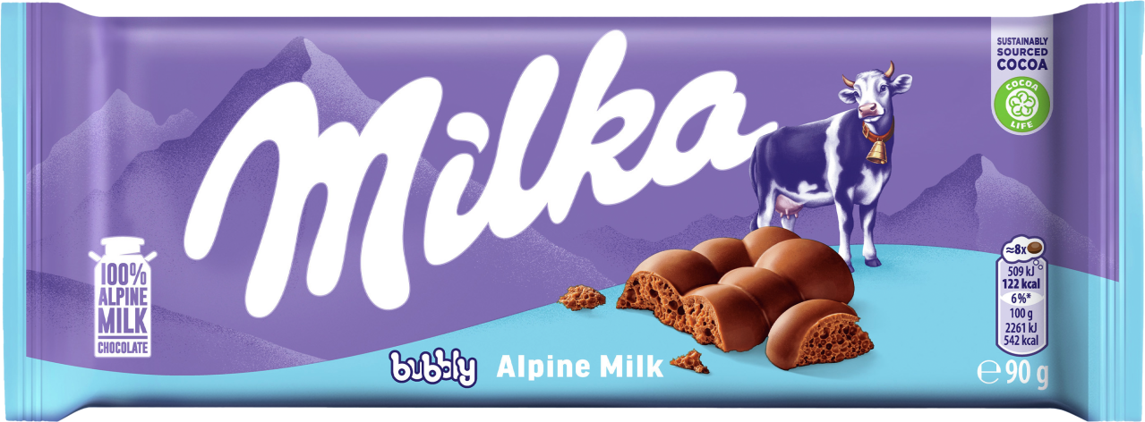 Milka Chocoladereep bubbly