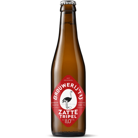 Foto van Brouwerij 't IJ Zatte tripel op witte achtergrond