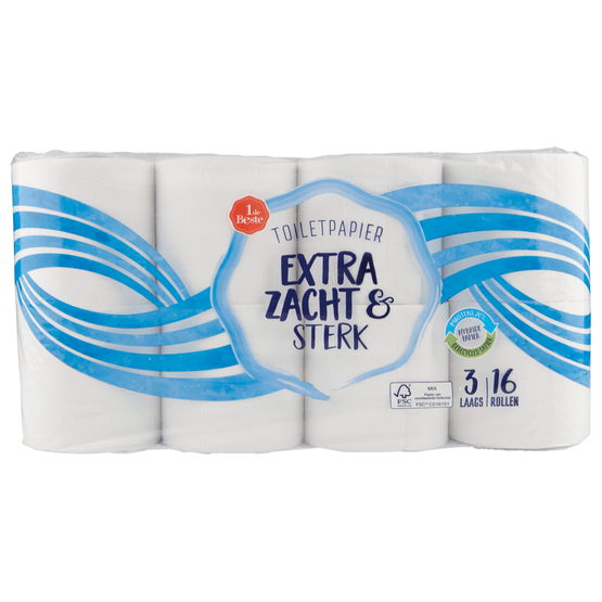 Foto van 1 de Beste Toiletpapier 3 laags op witte achtergrond