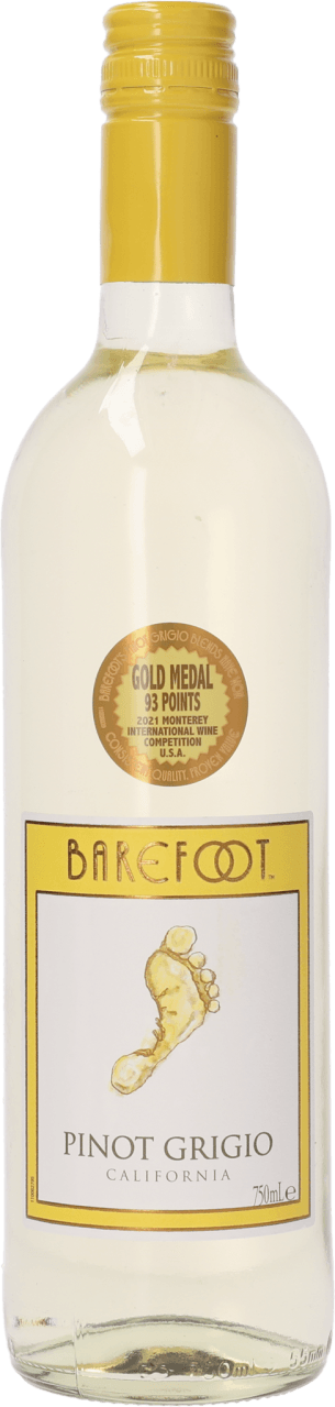 Foto van Barefoot Pinot grigio op witte achtergrond