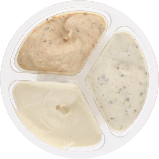 Foto van Bits & Bites Trio aioli op witte achtergrond