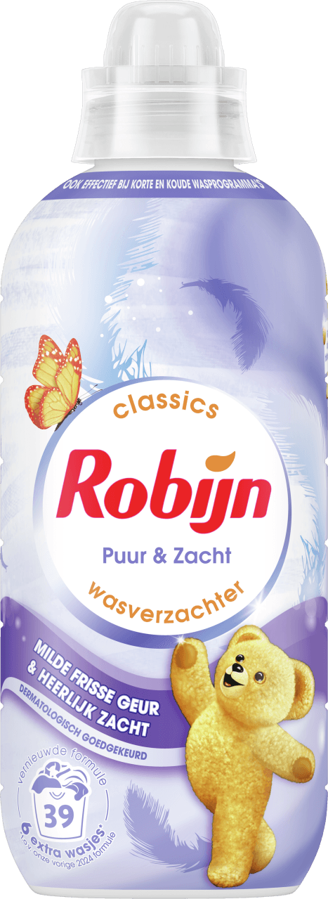 Foto van Robijn Wasverzachter puur & zacht 39 wasbeurten op witte achtergrond