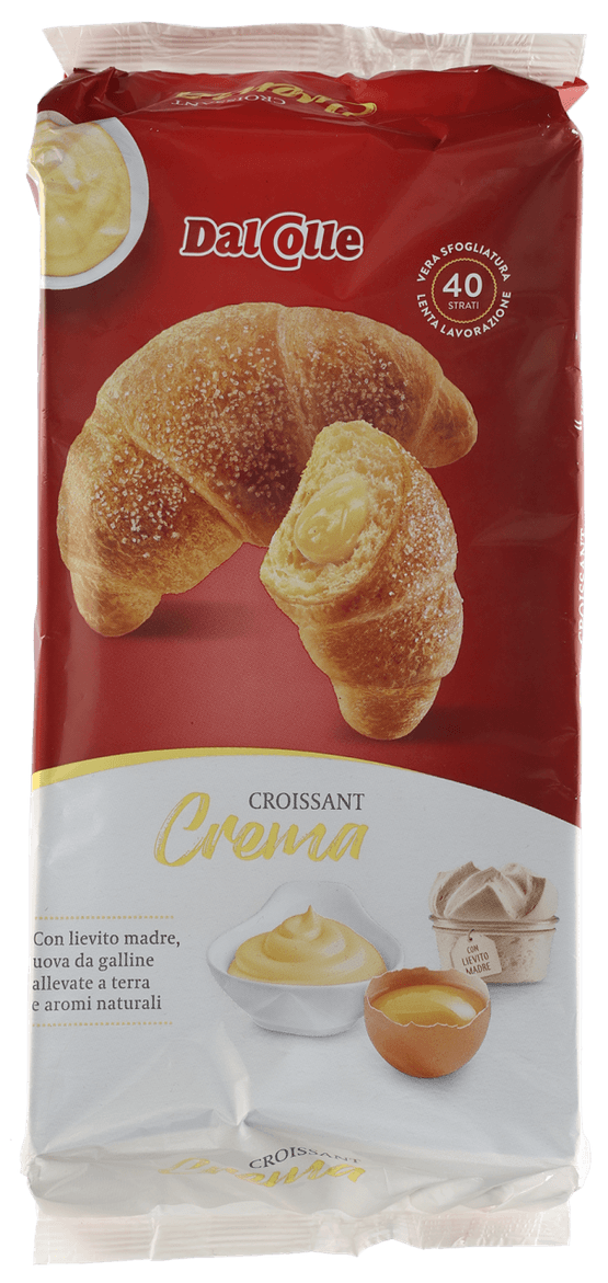 Foto van Dal Colle Croissant custard cream 5 st. op witte achtergrond