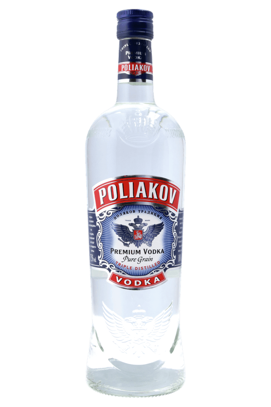 Foto van Poliakov Vodka op witte achtergrond