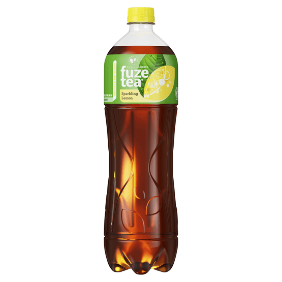 Foto van Fuze tea Sparkling black tea op witte achtergrond
