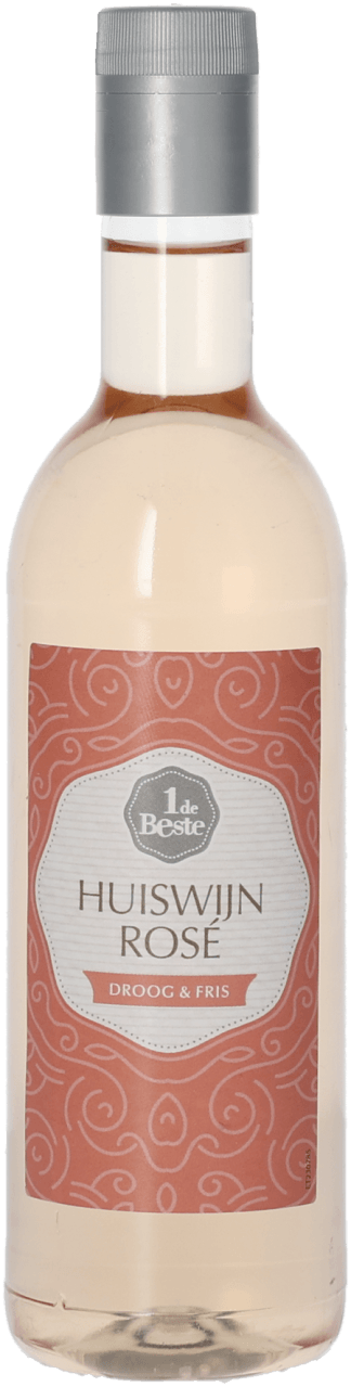 Foto van 1 de Beste Huiswijn rose op witte achtergrond