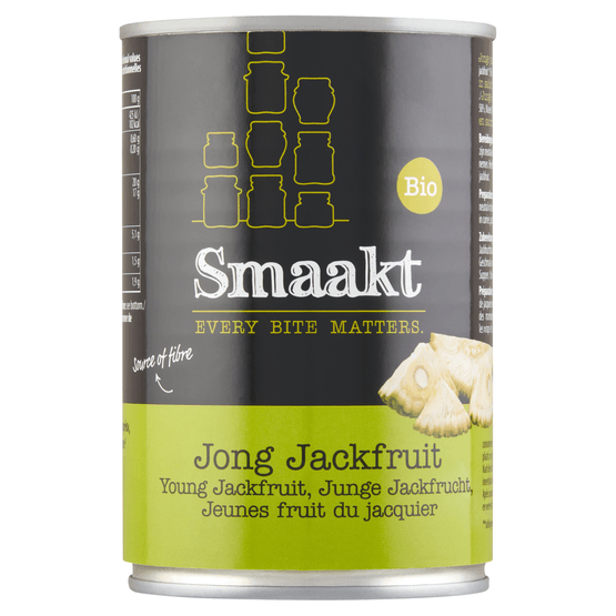 Foto van Smaakt Bio jackfruit original op witte achtergrond
