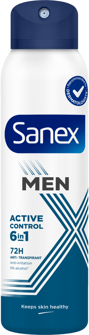 Foto van Sanex Deospray men active control op witte achtergrond