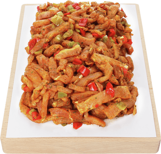 Foto van Vleeschmeesters Actie shoarma met paprika op witte achtergrond
