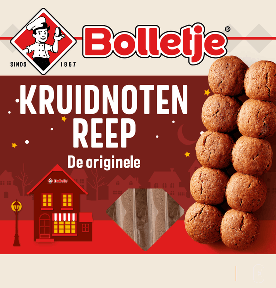 Foto van Bolletje Kruidnootreep 9 st. op witte achtergrond