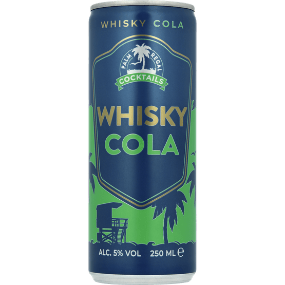 Foto van Palm Whisky & cola op witte achtergrond