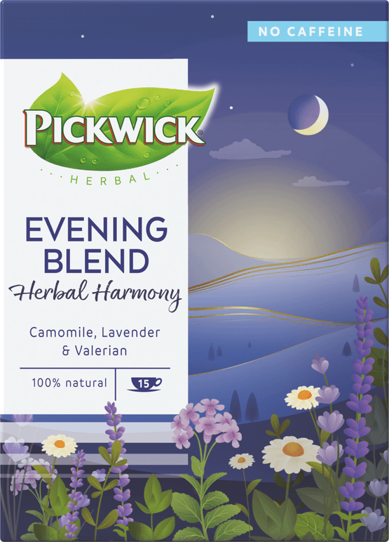 Foto van Pickwick Kruidenthee herbal harmony 15 zk. op witte achtergrond