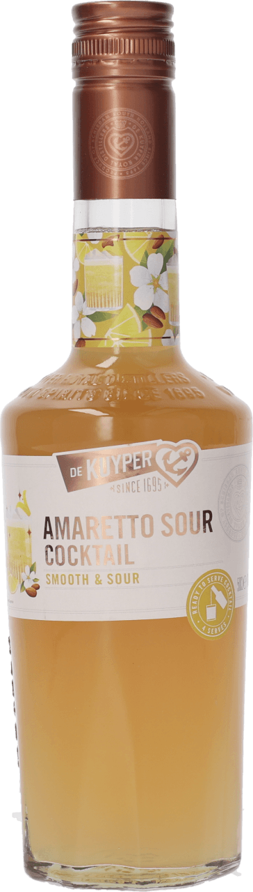Foto van De Kuyper Cocktail amaretto sour op witte achtergrond