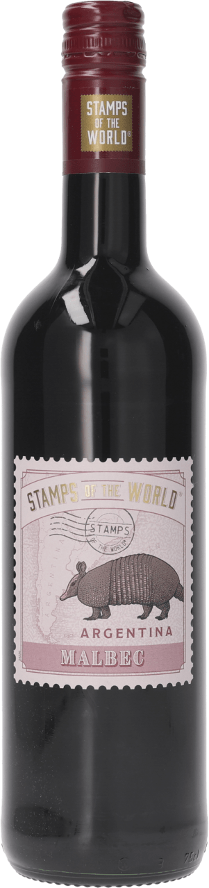 Foto van Stamp of the World Malbec op witte achtergrond