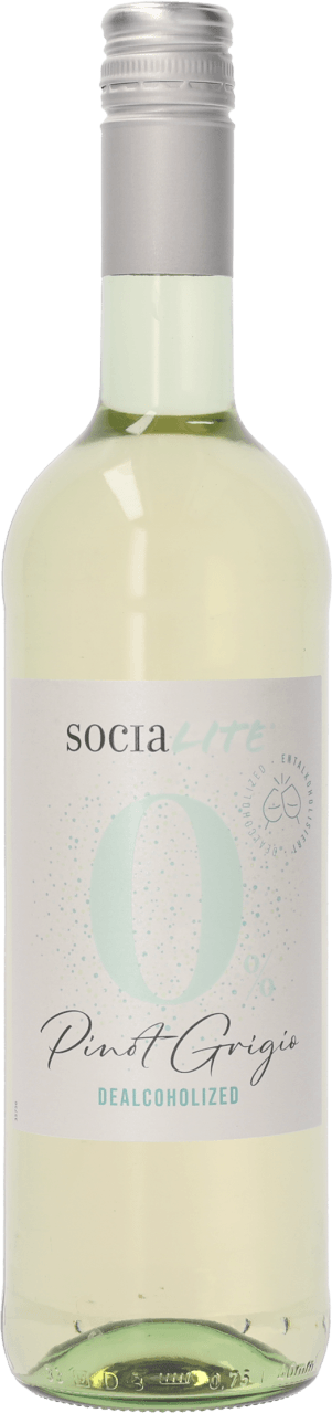 Foto van Socialite Pinot grigio 0% op witte achtergrond