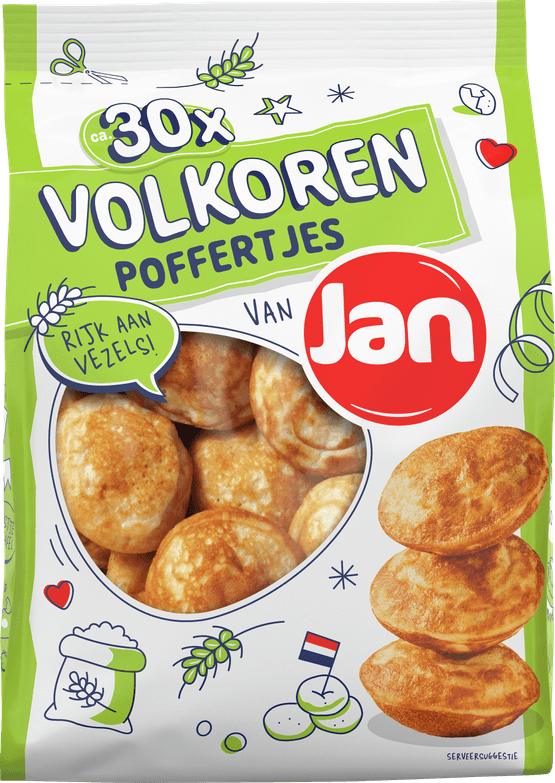 Foto van Jan Poffertjes Volkoren op witte achtergrond