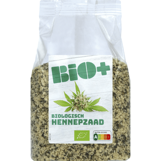 Foto van Bio+ Hennepzaad op witte achtergrond