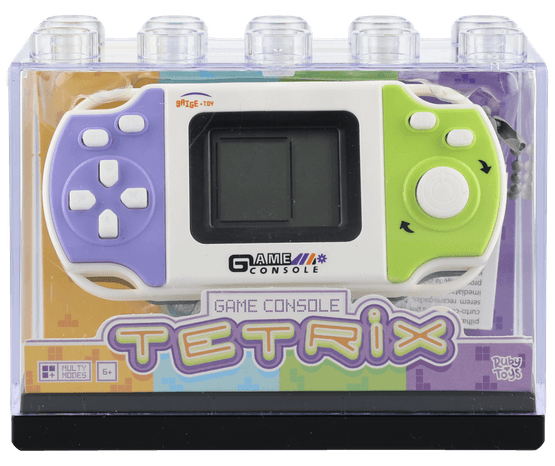 Foto van Mini retro game console op witte achtergrond