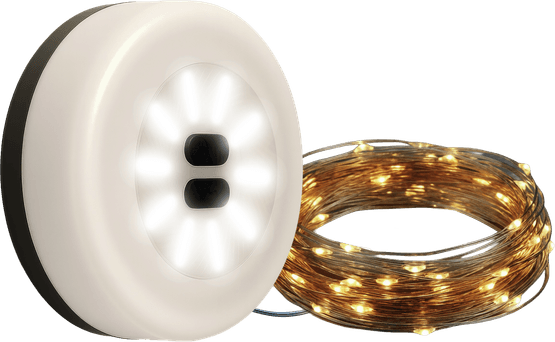 Foto van Campinglamp op witte achtergrond