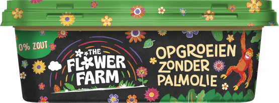 Foto van Flowerfarm Smeren zonder palmolie opgroeien op witte achtergrond