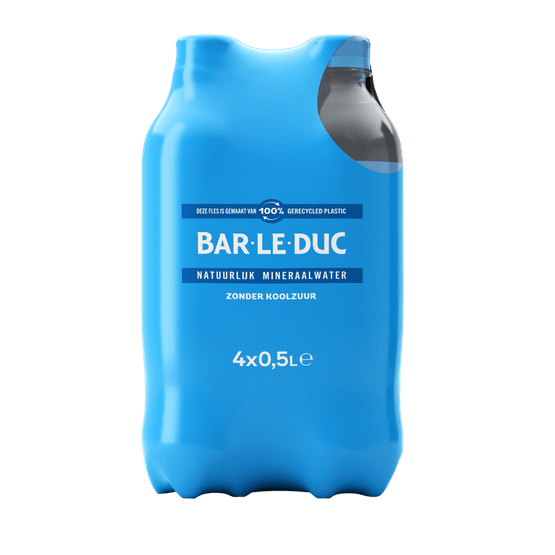 Foto van Bar le Duc Mineraalwater koolzuur vrij 4x500ml op witte achtergrond