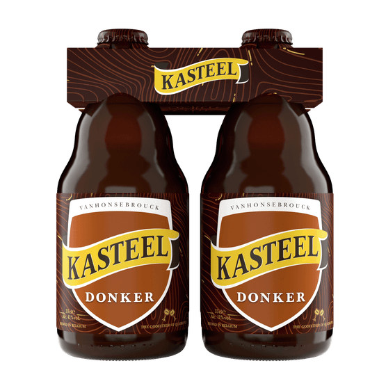 Foto van Kasteel Donker 4x33cl op witte achtergrond