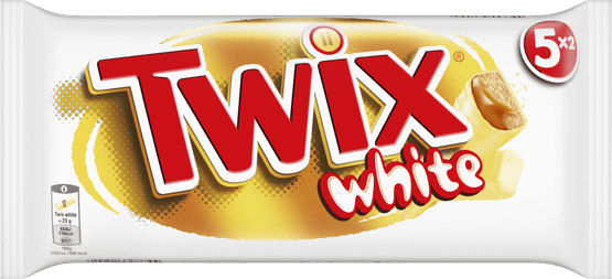 Foto van Twix White 5-pack op witte achtergrond