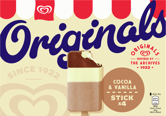 Foto van Ola Originals choco stick 4 st. op witte achtergrond