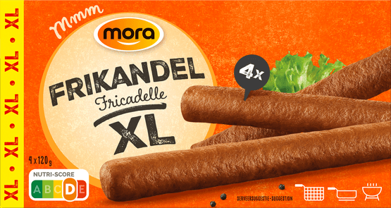 Foto van Mora Frikandel xl 4 stuks op witte achtergrond