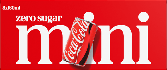 Foto van Coca-Cola Zero 8 x 15 cl op witte achtergrond