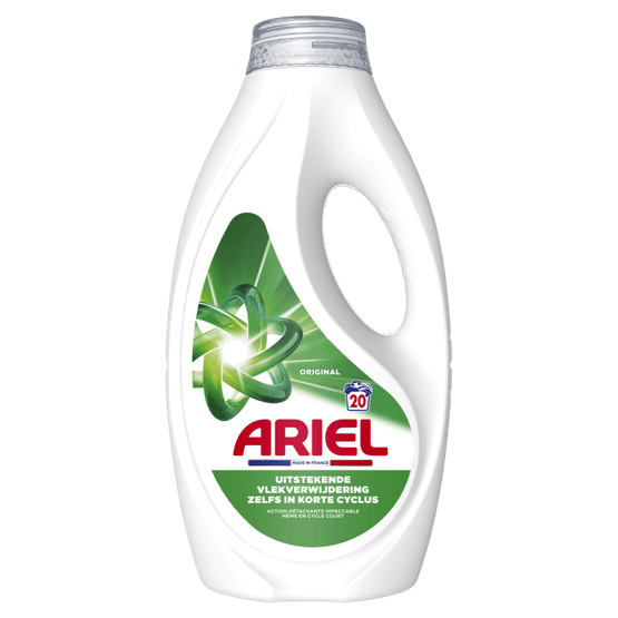 Foto van Ariel Vloeibaar wasmiddel original 20wasb op witte achtergrond