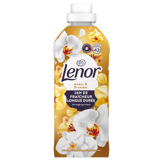 Foto van Lenor Wasverzachter amber orchidee 42wb op witte achtergrond