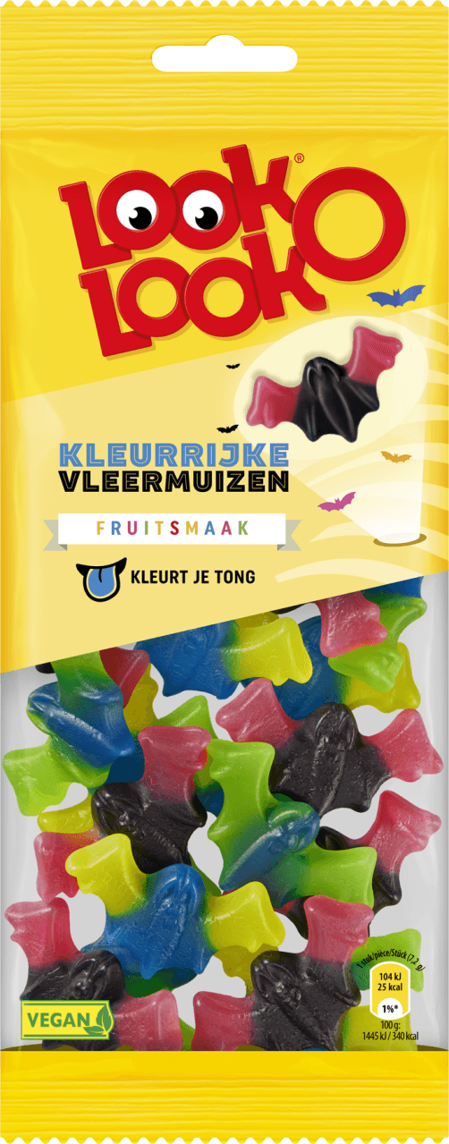 Foto van Look O Look Kleurrijke vleermuizen op witte achtergrond