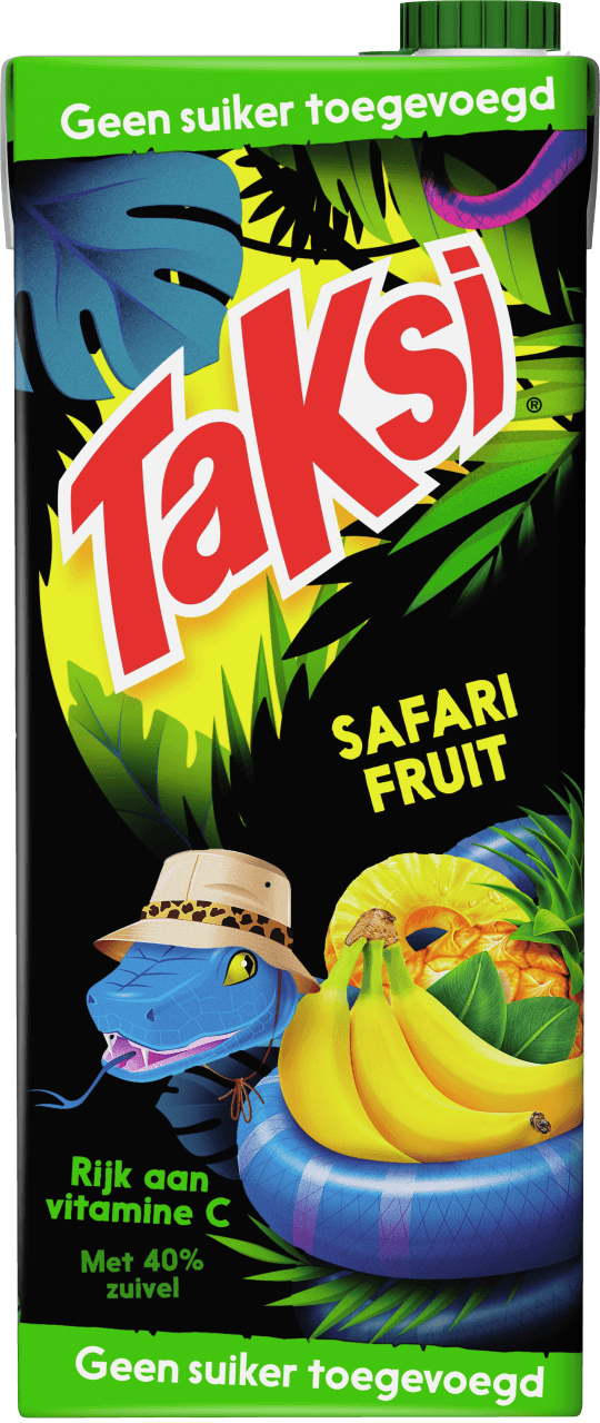 Foto van Taksi Safari fruit geen suiker toegevoegd op witte achtergrond