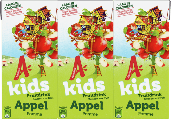 Foto van Appelsientje Kids fruitdrink appel 6 st. op witte achtergrond