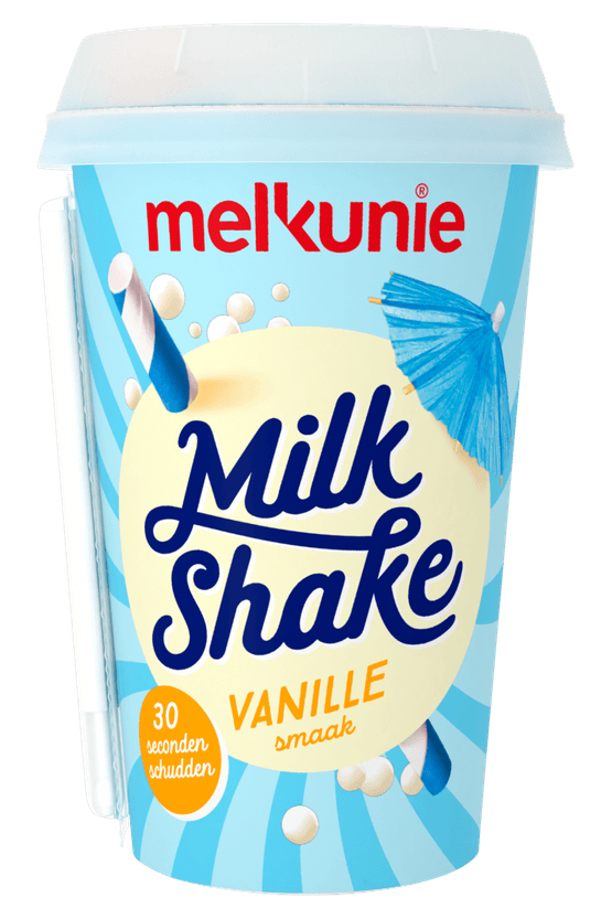 Foto van Melkunie Milkshake vanille op witte achtergrond