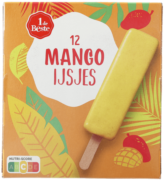 Foto van 1 de Beste Mango ijs 12 st. op witte achtergrond